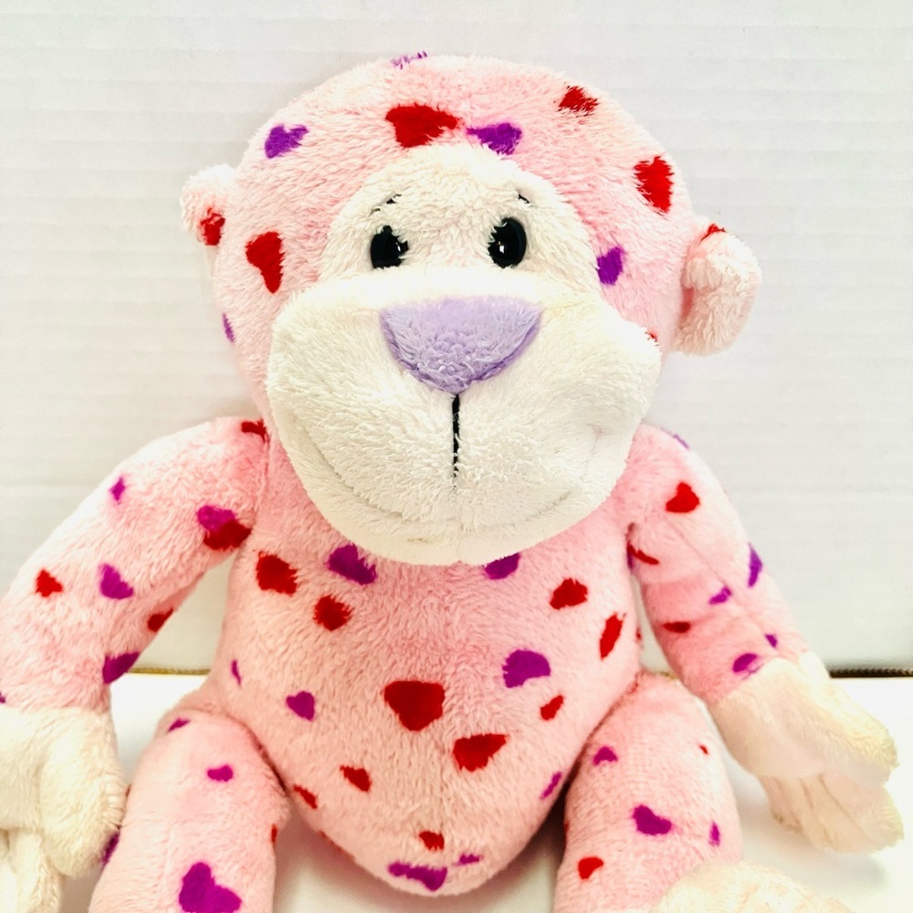 Webkinz Ganz Plush Love Monkey HM343 No Code Valentine’s 9in - Picture 5 of 9